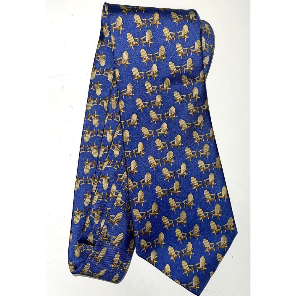 Josh Bach Blue Outdoor Chair Tie Vintage‎